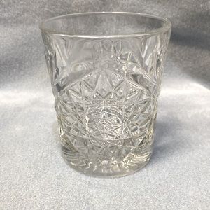 LIBBEY HEAVY HOBSTAR AND DIAMOND DRINKING GLASS